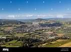 La vista desde la Blorenge sobre Abergavenny y el Usk Valley con el ...