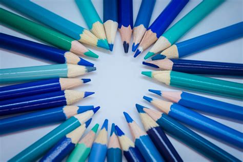 Free Images Pencils Blue Wood Creative Creativity Art Design