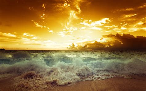 Seascape Sunset Wallpaper Nature And Landscape Wallpaper Better