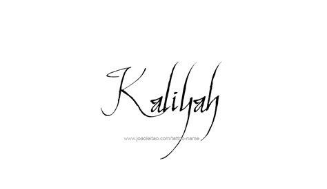 Kaliyah Name Tattoo Designs