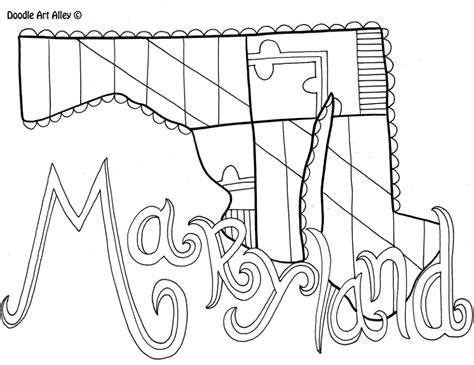 Maryland ﻿﻿ United States Coloring Pages Classroom Doodles In 2020