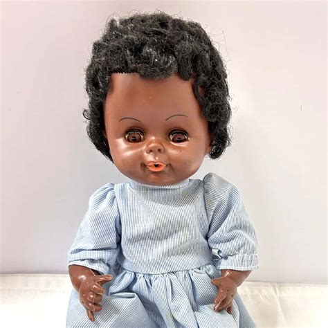 Vintage African American Baby Doll Eyes Closes