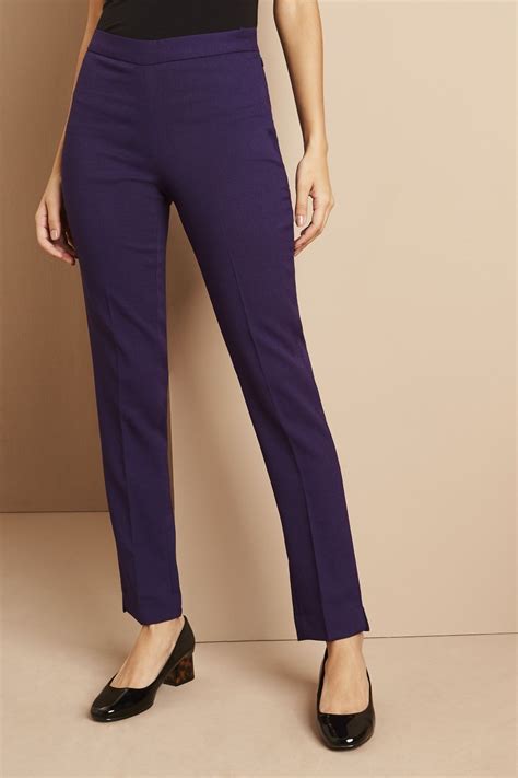 Women s Slim Leg Beauty Trousers Violet Vêtements Professionnels de