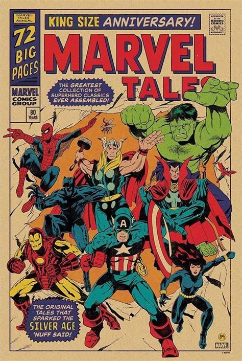 An Old Comic Book Cover With The Avengers And Other Characters On Its