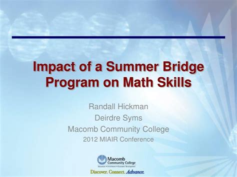 Ppt Impact Of A Summer Bridge Program On Math Skills Powerpoint