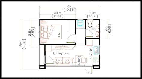 Small House Plan Meter One Bedroom Pdf Plan Samhouseplans