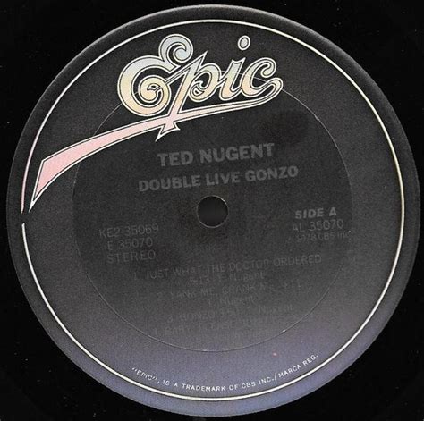 Ted Nugent Double Live Gonzo Blue Labels Vinyl Discogs