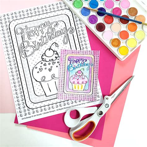 Check out these 15 adorable diy birthday card ideas and designs for people of all ages. DIY Birthday Card from a Coloring Page - The Country Chic ...