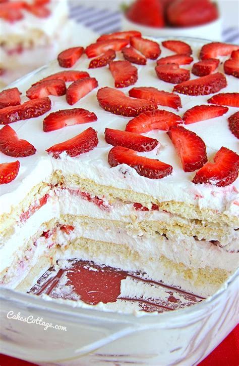How to bake a cake. No Bake Strawberry Icebox Cake - Cakescottage
