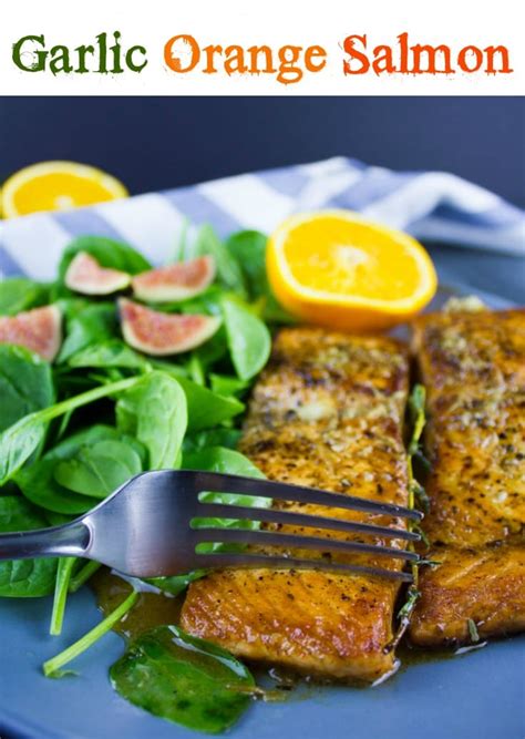Garlic Orange Seared Salmon Recipe Two Purple Figs