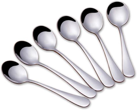 49 Stainless Steel Teaspoonset Of 6round Spoons Use For Home
