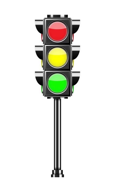 Traffic Light Isolated On White Background Vector Illustration 2065009