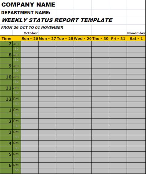 Weekly Status Report Template Database Letter Templates