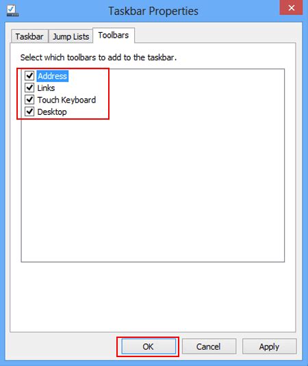 Easily Turn On Or Off Toolbars On Taskbar In Windows 881
