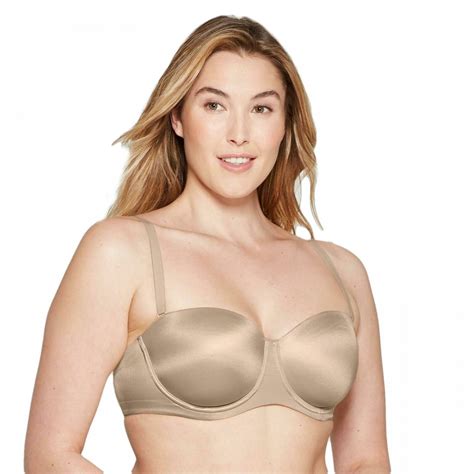 Auden Womens Lightly Lined Strapless Bra 40 C Pearl Tan