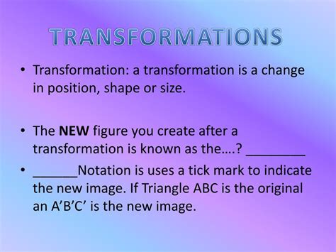 Ppt Transformations Powerpoint Presentation Free Download Id2225740