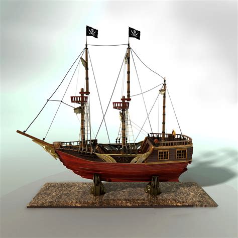 Model Pirate Ship 3d Visualization Behance