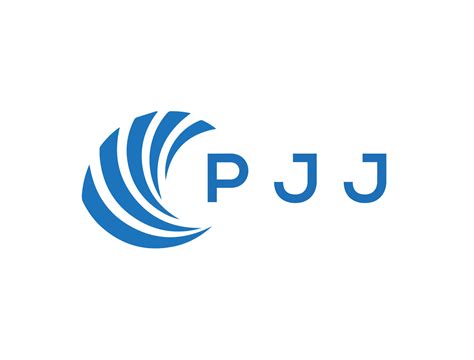 Pjj Letter Logo Design On White Background Pjj Creative Circle Letter