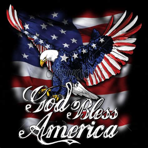 God Bless America Usa Eagle Flag Red White And Blue