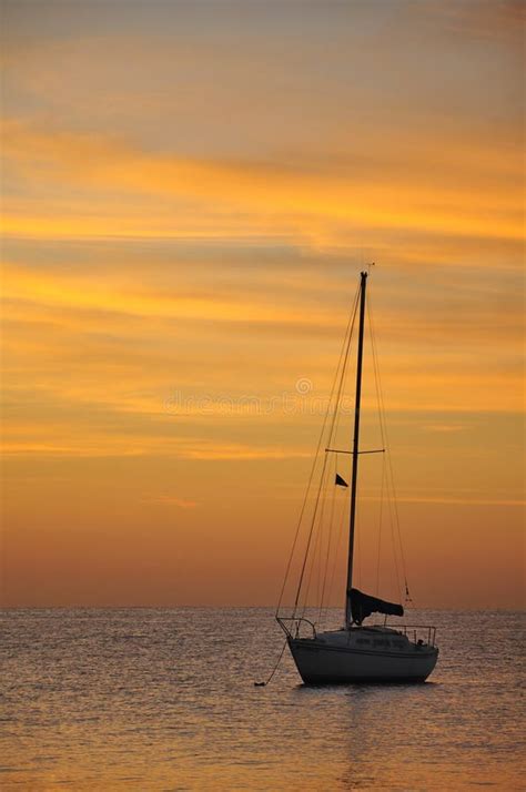 Sunrise With Sailboat Stock Photo Image Of Boat Nature 28668116
