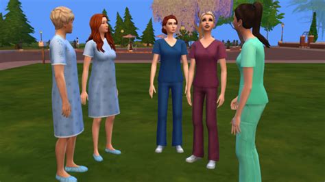 Get To Work Patient Outfit Sims 4 Clothing Sims Get To Work Outfits