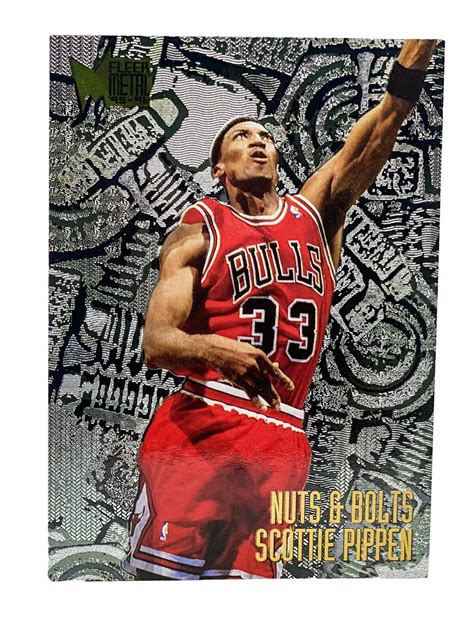 SCOTTIE PIPPEN ~ 1995-96 Fleer Metal Basketball Trading Card #216 Nuts