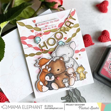 Mama Elephant January 2023 Stampede Blog Hop Hooray Banners Card