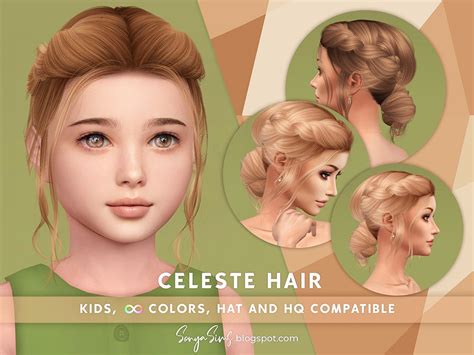 The Sims Resource Sonyasims Celeste Hair Kids Early Access On