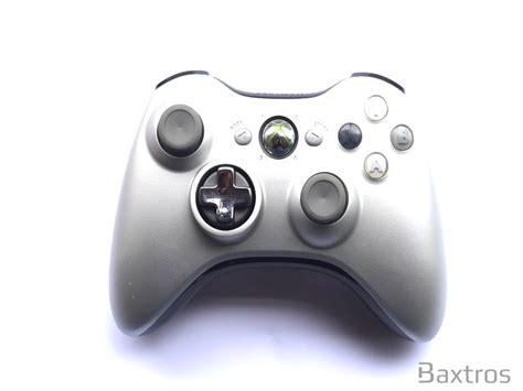 Official Microsoft Xbox 360 Wireless Silver Controller Baxtros