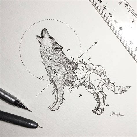 Intricate Drawings Of Wild Animals Fused With Geometric Shapes Bored