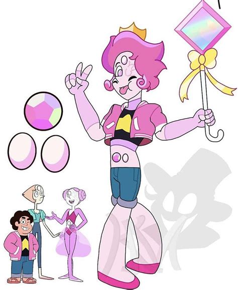 Steven Pearl And Pink Pearl Alpha Rainbow Quartz Pink Diamond