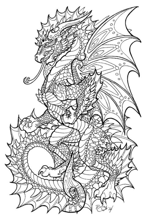 get free printable coloring pages for adults dragons images colorist