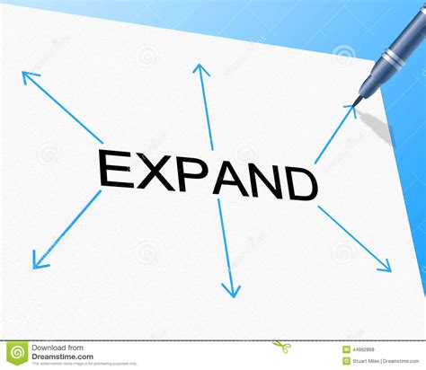 Big Expand Represents Increase in Size and Enlarge Stock Illustration ...