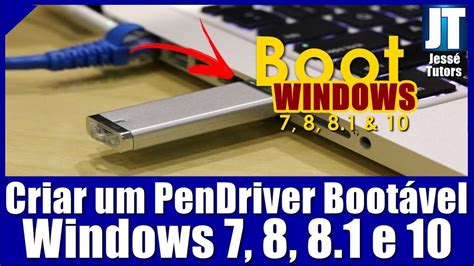Como Criar um PenDriver Bootável WINDOWS 7 8 8 1 e 10 32 e 64
