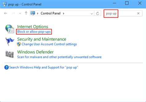 Turn Off Or On Pop Up Blocker For Ie In Windows 10