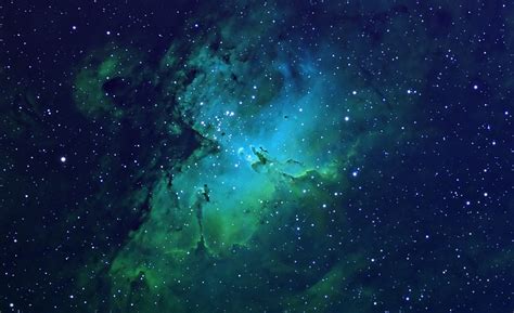 Galaxy Stars And Green Image Blue And Green Galaxy Background