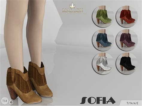 The Sims 4 Cc — Madlensims Madlen Sofia Boots New Ankle Boots