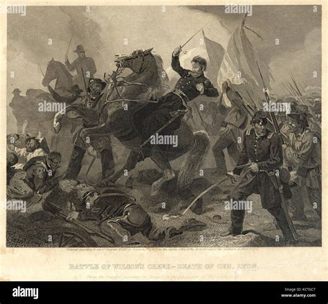 Battle Of Wilsons Creek Death Of General Lyon Stock Photo Alamy