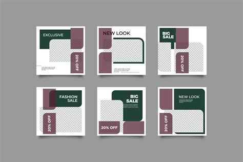 Set Of Editable Minimal Square Banner Template 1893263 Vector Art At
