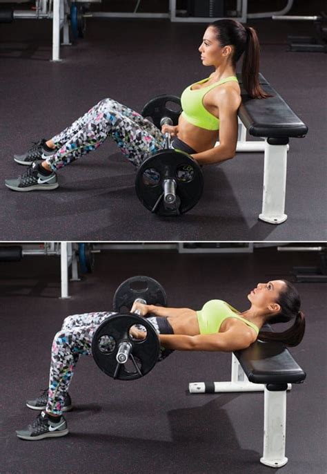 Barbell Hip Thrust Health Barbell Workout For Women Barbell Hip