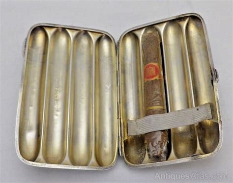 Antiques Atlas Antique Sterling Solid Silver Large Cigar Case