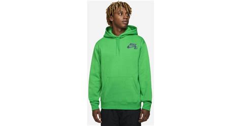 Nike Fleece Sb Icon Pullover Skate Hoodie In Green For Men Lyst