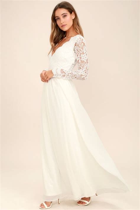 awaken my love white long sleeve lace maxi dress 11 wedding dresses under 500 a line wedding