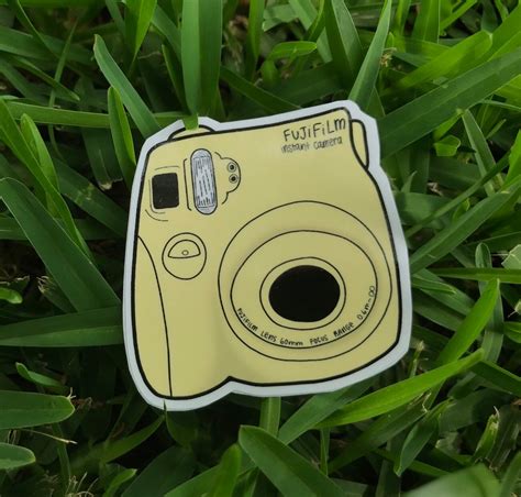 Yellow Polaroidfujifilm Camera Sticker Weatherproof Etsy