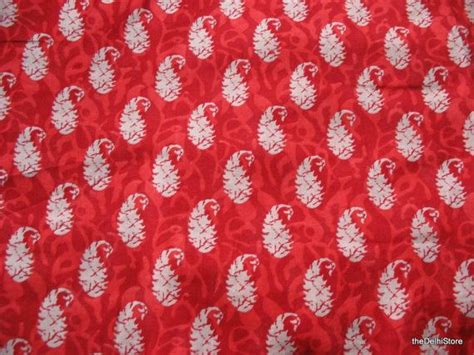 Paisley Print Orange And White Soft Fine Indian By Thedelhistore 12