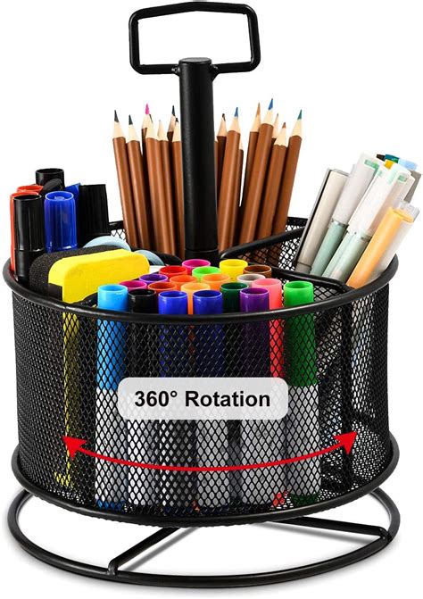 Buy Marbrasse Mesh Desk Organizer 360 Degree Rotating Multi Functional