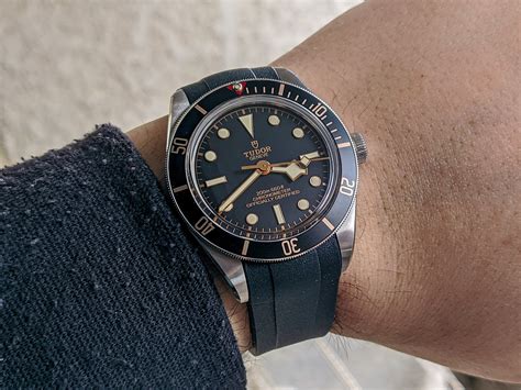 Integrated Rubber Strap For Tudor Black Bay Fifty Eight Black