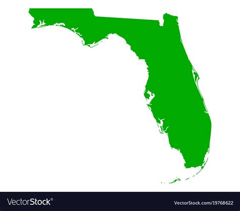 Map Of Florida Royalty Free Vector Image Vectorstock