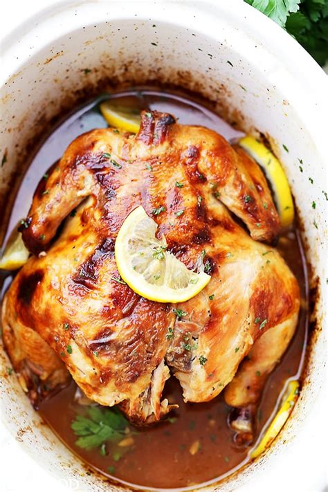 While you can certainly throw everything straight into the slow cooker (skip the olive oil), we recommend taking an extra step of sautéing the onions first. Crock Pot Honey Lemon Chicken | Cook a Whole Chicken in ...