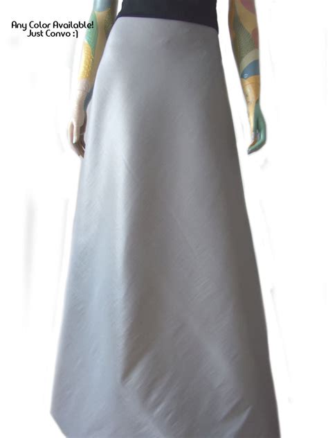 Items Similar To Maxi Taffeta Skirt Women Formal Silver Grey Long Skirt